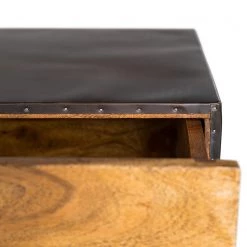 Wolf-Möbel Commode Bazac - Acacia massif - Acacia / Gris foncé -Meubles de salle à manger Soldes Magasin 1000243203 220311 034 DETAILS P000000001000243203