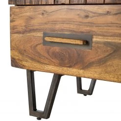 Wolf-Möbel Commode Bazac - Acacia massif - Acacia / Gris foncé -Meubles de salle à manger Soldes Magasin 1000243203 220311 037 DETAILS P000000001000243203