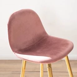 Jack & Alice Chaises de bar Yoyce (lot de 2) - Saumon -Meubles de salle à manger Soldes Magasin 1000244482 220823 030 DETAILS P000000001000244482