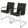 Now! by hülsta Chaises hülsta now S17 (lot de 2) - Imitation cuir / Acier - Noir