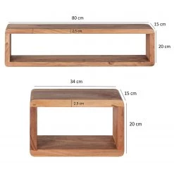 Naturoo Étagères murales Maulaix (lot de 3) - Acacia massif -Meubles de salle à manger Soldes Magasin 1000244864 210202 14534300099 SKETCH DETAILS P000000001000244864 sketch