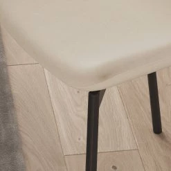 Jack & Alice Chaises Mouzon I (lot de 2) - Velours / Fer - Crème -Meubles de salle à manger Soldes Magasin 1000244960 220524 040 DETAILS P000000001000244960