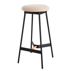 Mørteens Tabouret de bar Pirmil - Éponge / Fer - Beige