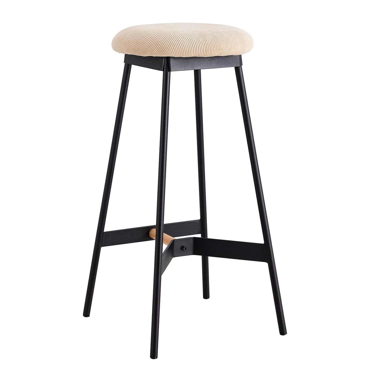 Mørteens Tabouret de bar Pirmil - Éponge / Fer - Beige 5 Mørteens Tabouret de bar Pirmil - Éponge / Fer - Beige – Image 5
