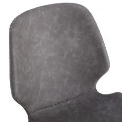 Mørteens Chaises Reallon (lot de 2) - Imitation cuir / Fer - Gris / Noir -Meubles de salle à manger Soldes Magasin 1000244973 211006 08515500081 DETAILS P000000001000244973