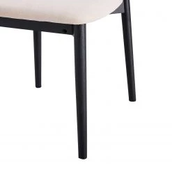 Mørteens Chaises Lolif I (lot de 2) - Tissu / Chêne massif - Beige / Noir -Meubles de salle à manger Soldes Magasin 1000244983 211006 085407000122 DETAILS P000000001000244983