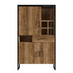 Red Living Étagère Turriers II - Imitation épicéa / Noir mat -Meubles de salle à manger Soldes Magasin 1000245426 210217 13063000103 DETAILS P000000001000245426