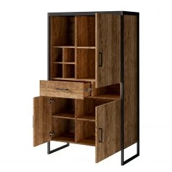 Red Living Étagère Turriers II - Imitation épicéa / Noir mat -Meubles de salle à manger Soldes Magasin 1000245426 210217 13063100104 DETAILS P000000001000245426