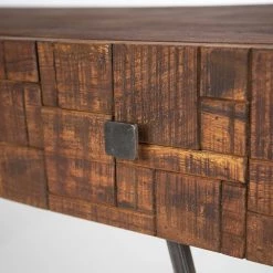 Wolf-Möbel Bureau Bubry - Acacia massif / Fer - Acacia / Anthracite -Meubles de salle à manger Soldes Magasin 1000246833 220330 033 DETAILS P000000001000246833