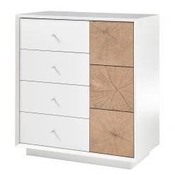 Loftscape Commode Crecora - Blanc / Imitation chêne