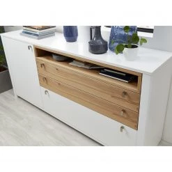 Loftscape Buffet Cordelle - Blanc mat / Chêne sauvage -Meubles de salle à manger Soldes Magasin 1000249575 210302 14411500055 DETAILS P000000001000249575