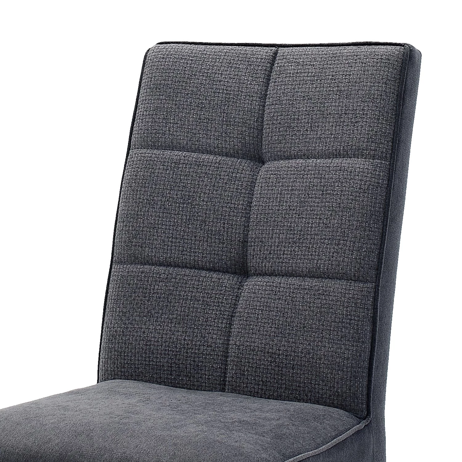 Norrwood Chaises capitonnées Brachy (lot de 2) - Tissage à plat / Hêtre massif - Anthracite 4 Norrwood Chaises capitonnées Brachy (lot de 2) - Tissage à plat / Hêtre massif - Anthracite – Image 4