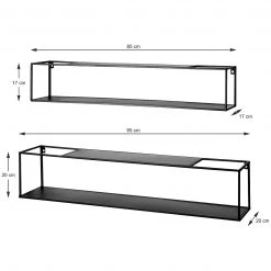Loftscape Étagères murales Lancieux I - Métal - Noir -Meubles de salle à manger Soldes Magasin 1000252694 220209 121521000500 SKETCH DETAILS P000000001000252694 sketch