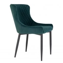 Red Living Chaise capitonnée Batilly I - Velours / Acier - Vert foncé -Meubles de salle à manger Soldes Magasin 1000254096 210317 15102200039 DETAILS P000000001000254096