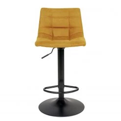 Red Living Chaises de Bar Bazian (lot de 2) - Microfibre / Acier - Jaune moutarde -Meubles de salle à manger Soldes Magasin 1000254099 210317 15102200052 DETAILS P000000001000254099