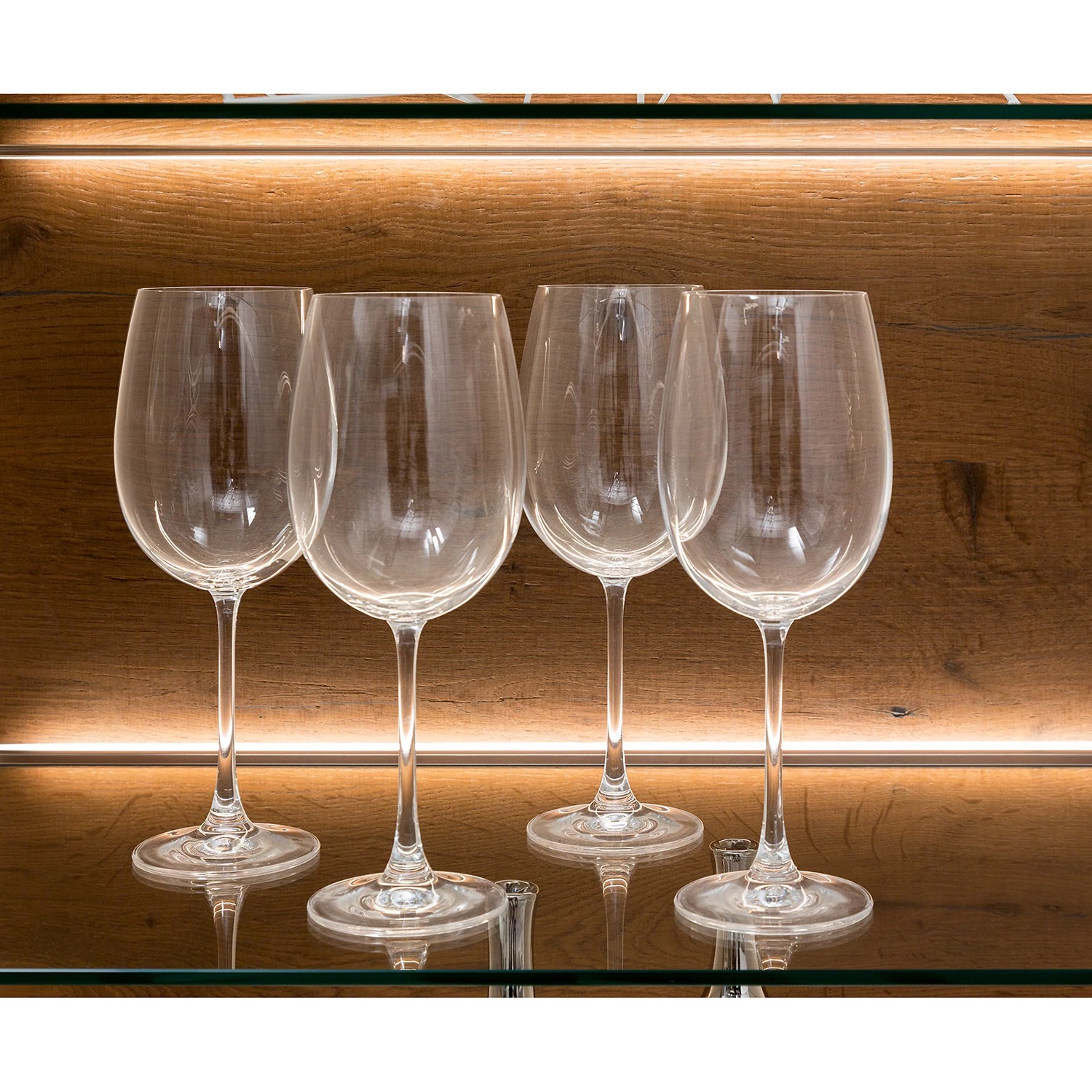 GWINNER Vitrine Bellano - Placage en bois véritable - Mat blanc / Chêne de poutre - Butoir à gauche - Sans éclairage 7 GWINNER Vitrine Bellano - Placage en bois véritable - Mat blanc / Chêne de poutre - Butoir à gauche - Sans éclairage – Image 7