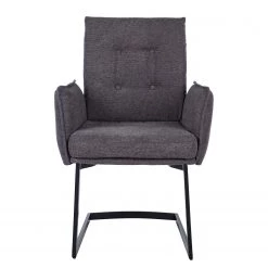 Jack & Alice Chaise cantilever Lecelles - Tissu / Métal - Gris foncé -Meubles de salle à manger Soldes Magasin 1000255021 220401 030 DETAILS P000000001000255021