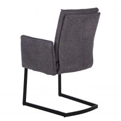 Jack & Alice Chaise cantilever Lecelles - Tissu / Métal - Gris foncé -Meubles de salle à manger Soldes Magasin 1000255021 220401 031 DETAILS P000000001000255021