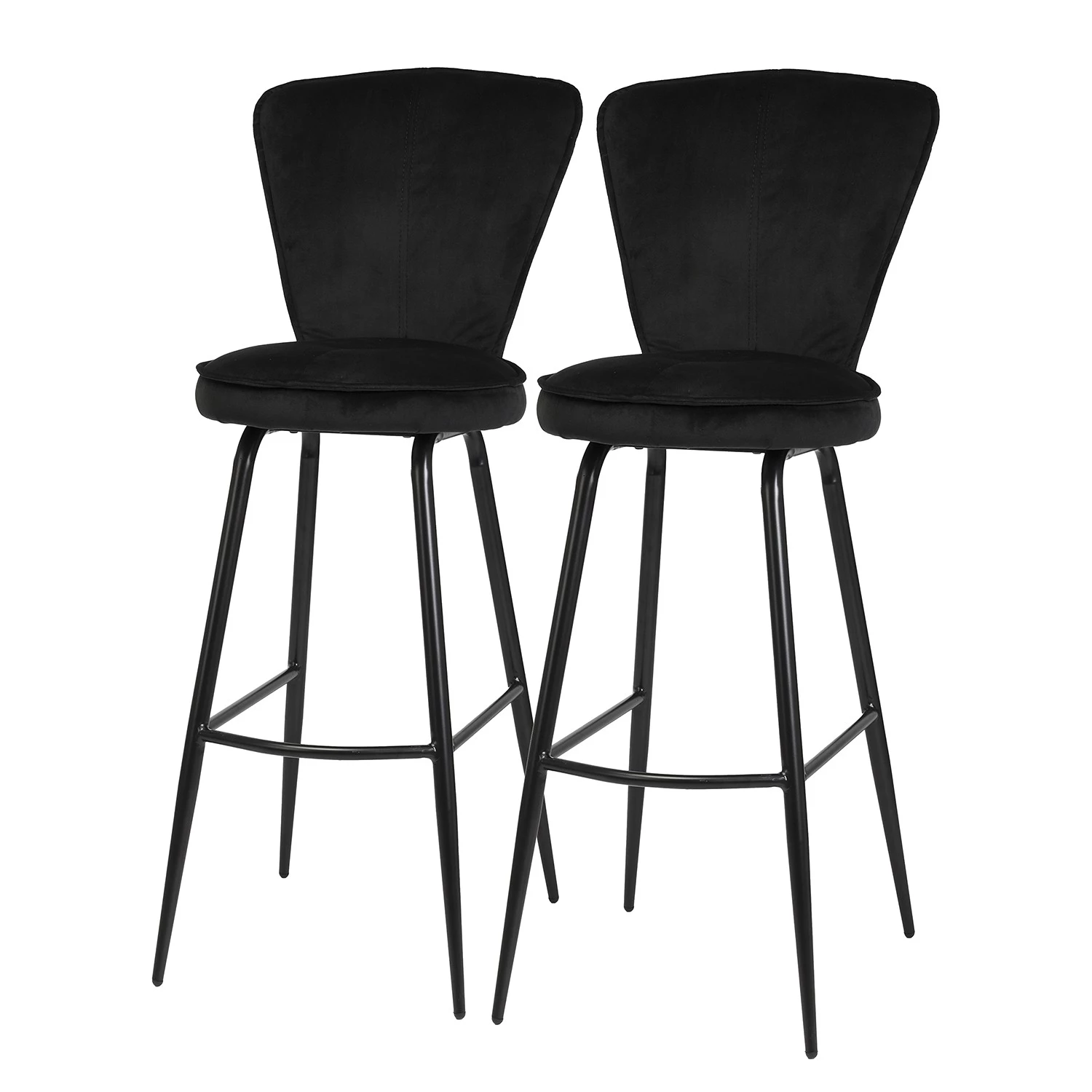 Jack & Alice Chaises de bar Bouilly (lot de 2) - Noir 1 Jack & Alice Chaises de bar Bouilly (lot de 2) - Noir