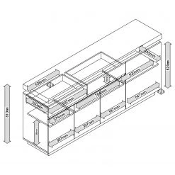 Fredriks Enfilade Namona II - Éclairage inclus - Imitation chêne / Blanc 31 Fredriks Enfilade Namona II - Éclairage inclus - Imitation chêne / Blanc -Meubles de salle à manger Soldes Magasin 1000255074 220531 500 SKETCH DETAILS P000000001000255074 sketch