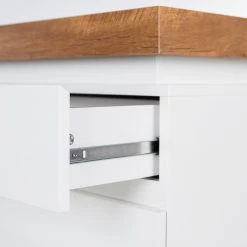 Fredriks Buffet Namona I - Éclairage inclus - Imitation chêne / Blanc -Meubles de salle à manger Soldes Magasin 1000255076 220729 055 DETAILS P000000001000255076