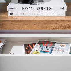 Fredriks Buffet Namona I - Éclairage inclus - Imitation chêne / Blanc -Meubles de salle à manger Soldes Magasin 1000255076 220803 050 DETAILS P000000001000255076