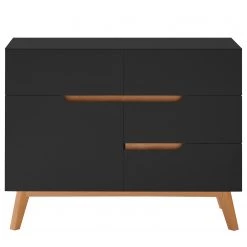 Mørteens Commode Tenabo II - Partiellement en chêne massif - Noir -Meubles de salle à manger Soldes Magasin 1000255146 211012 16215400050 DETAILS P000000001000255146