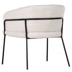 Red Living Chaise à accoudoirs Bonneville - Microfibre / Fer - Blanc / Noir -Meubles de salle à manger Soldes Magasin 1000255597 210330 14171900008 DETAILS P000000001000255597