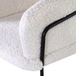 Red Living Chaise à accoudoirs Bonneville - Microfibre / Fer - Blanc / Noir -Meubles de salle à manger Soldes Magasin 1000255597 210330 14172000009 DETAILS P000000001000255597