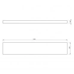 Temahome Tablette murale Balda - Blanc - Largeur : 120 cm -Meubles de salle à manger Soldes Magasin 1000255976 210331 14460100067 SKETCH DETAILS P000000001000255976 sketch