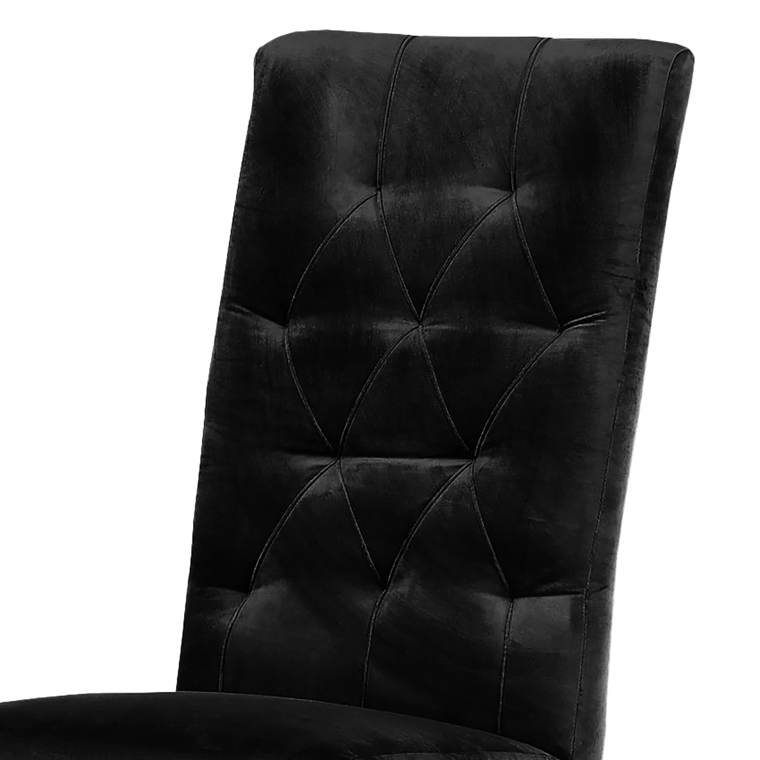 Red Living Chaise capitonnée Selda II - Velours / Hêtre massif - Noir 3 Red Living Chaise capitonnée Selda II - Velours / Hêtre massif - Noir – Image 3