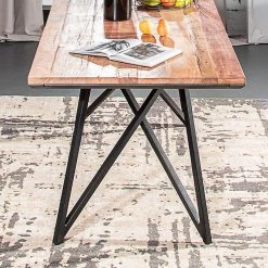 Red Living Table Boussens - Bois recyclé / Fer - Bois recyclé / Noir -Meubles de salle à manger Soldes Magasin 1000256728 210407 14282200088 DETAILS P000000001000256728