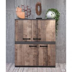 Trendteam Meuble d’entrée Stripe II - Imitation bois recyclé / Gris -Meubles de salle à manger Soldes Magasin 1000256963 210831 16215000034 MOOD DETAILS P000000001000256963 mood