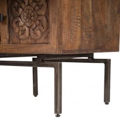 Wolf-Möbel Commode Carving - Acacia massif -Meubles de salle à manger Soldes Magasin 1000257008 220520 034 DETAILS P000000001000257008