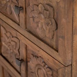 Wolf-Möbel Commode Carving - Acacia massif -Meubles de salle à manger Soldes Magasin 1000257008 220520 036 DETAILS P000000001000257008