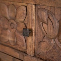 Wolf-Möbel Commode Carving - Acacia massif -Meubles de salle à manger Soldes Magasin 1000257008 220520 037 DETAILS P000000001000257008