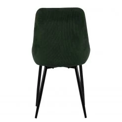 Tenzo Chaises capitonnées Lex II (lot de 2) - Velours côtelé / Métal - Vert foncé -Meubles de salle à manger Soldes Magasin 1000257176 210408 13275300019 DETAILS P000000001000257176