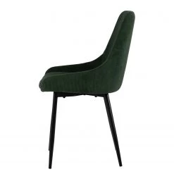 Tenzo Chaises capitonnées Lex II (lot de 2) - Velours côtelé / Métal - Vert foncé -Meubles de salle à manger Soldes Magasin 1000257176 210408 13275300020 DETAILS P000000001000257176
