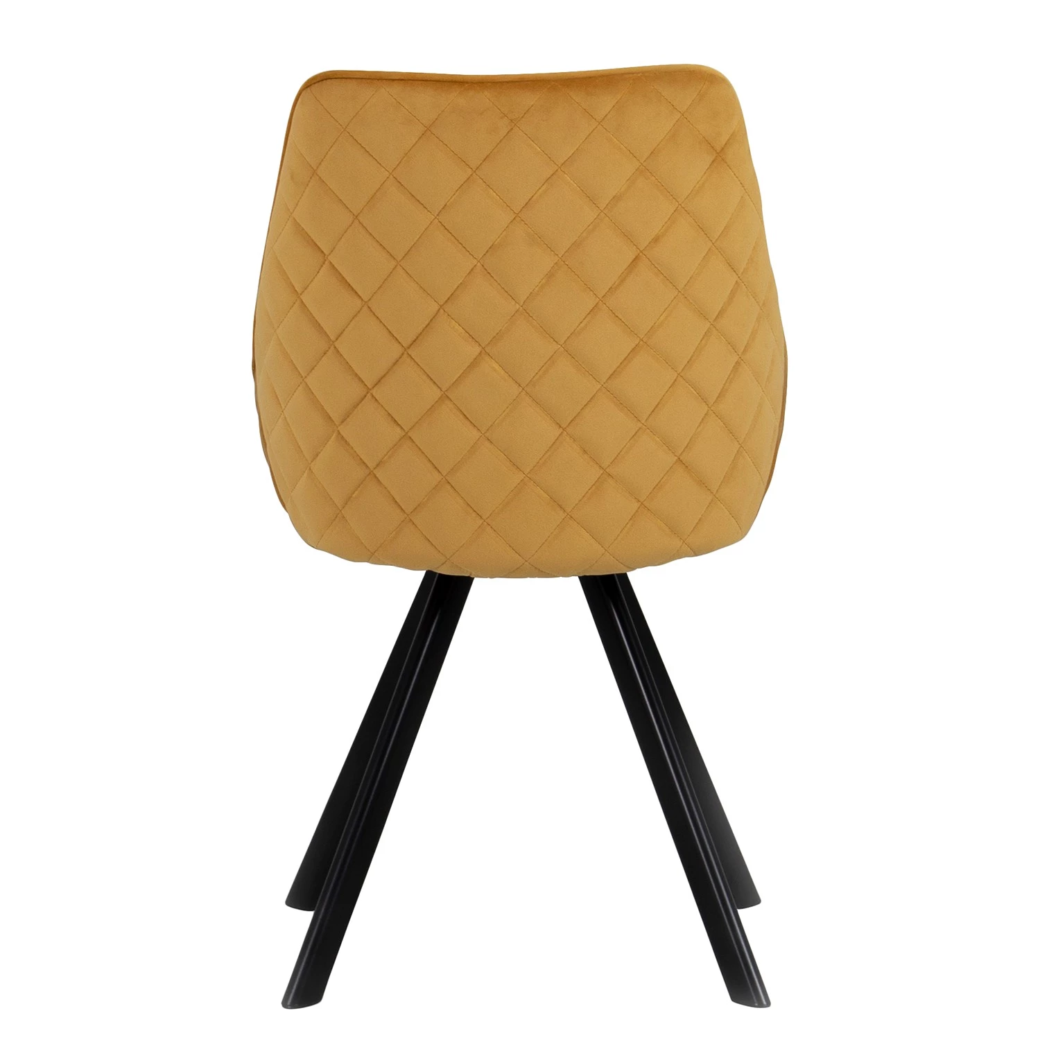 Tenzo Chaises capitonnées Ritz (lot de 2) - Velours / Métal - Jaune doré 3 Tenzo Chaises capitonnées Ritz (lot de 2) - Velours / Métal - Jaune doré – Image 3