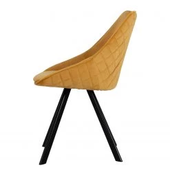 Tenzo Chaises capitonnées Ritz (lot de 2) - Velours / Métal - Jaune doré 7 Tenzo Chaises capitonnées Ritz (lot de 2) - Velours / Métal - Jaune doré -Meubles de salle à manger Soldes Magasin 1000257179 210408 13275300035 DETAILS P000000001000257179