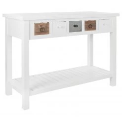 Ridgevalley Console Itzehoe - Paulownia massif - Blanc / Multicolore 22 Ridgevalley Console Itzehoe - Paulownia massif - Blanc / Multicolore -Meubles de salle à manger Soldes Magasin 1000257196 210430 13001100055 DETAILS P000000001000257196