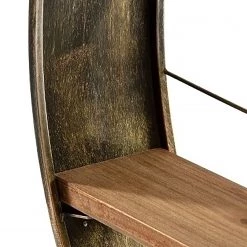 Ridgevalley Étagère murale Coch - Bois manufacturé / Eucalyptus massif - Imitation chêne / Cuivre -Meubles de salle à manger Soldes Magasin 1000257206 210413 14400400110 DETAILS P000000001000257206