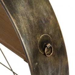 Ridgevalley Étagère murale Coch - Bois manufacturé / Eucalyptus massif - Imitation chêne / Cuivre -Meubles de salle à manger Soldes Magasin 1000257206 210430 13012000109 DETAILS P000000001000257206