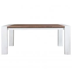 Wolf-Möbel Salle à manger Maison I (5 éléments) - Acacia massif - Acacia couleur pierre / Blanc cassé -Meubles de salle à manger Soldes Magasin 1000257395 211216 08175400064 DETAILS P000000001000257395