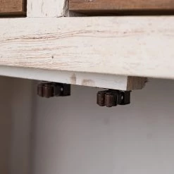 Wolf-Möbel Vaisselier Maison - Acacia massif - Acacia couleur pierre / Blanc cassé -Meubles de salle à manger Soldes Magasin 1000257397 220406 052 DETAILS P000000001000257397