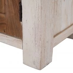 Wolf-Möbel Vaisselier Maison - Acacia massif - Acacia couleur pierre / Blanc cassé -Meubles de salle à manger Soldes Magasin 1000257397 220406 075 DETAILS P000000001000257397