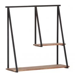 Red Living Étagère murale Haina - Acacia massif / Métal - Acacia / Anthracite