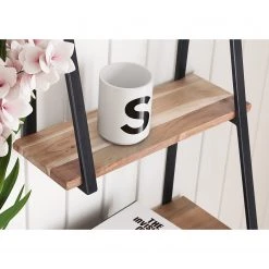 Red Living Étagère murale Haina - Acacia massif / Métal - Acacia / Anthracite -Meubles de salle à manger Soldes Magasin 1000259758 210714 14082200002 DETAILS P000000001000259758