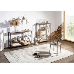 Red Living Étagère Cap Cana I - Placage en bois véritable / Métal - Araucaria de Chine / Noir -Meubles de salle à manger Soldes Magasin 1000259772 210421 08211700045 MOOD DETAILS P000000001000259772 mood