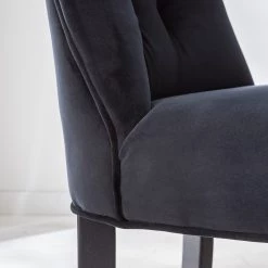 Maison Belfort Chaises capitonnées Waroona 2 (lot de 2) - Noir - Noir -Meubles de salle à manger Soldes Magasin 1000260656 220622 035 DETAILS P000000001000260656